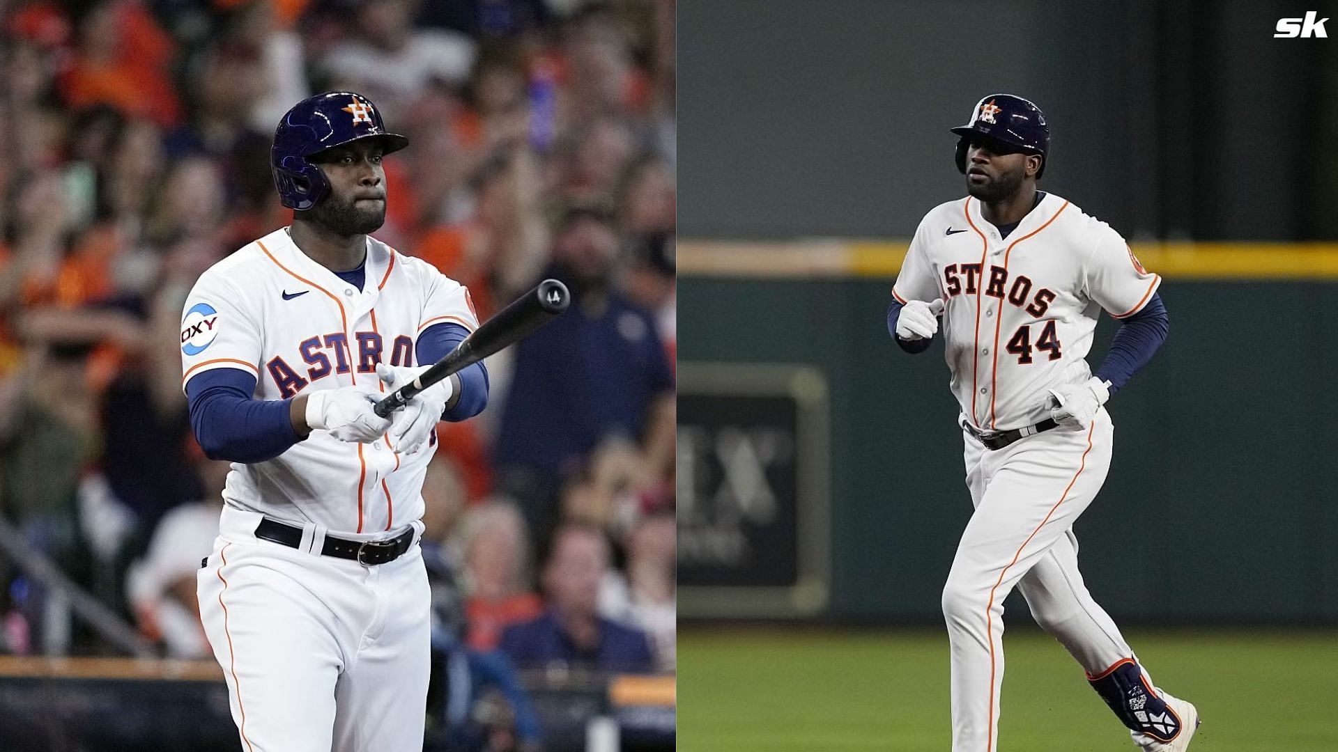 Yordan Alvarez homered twice in the game against the Minnesota Twins in game 1 of the ALDS.