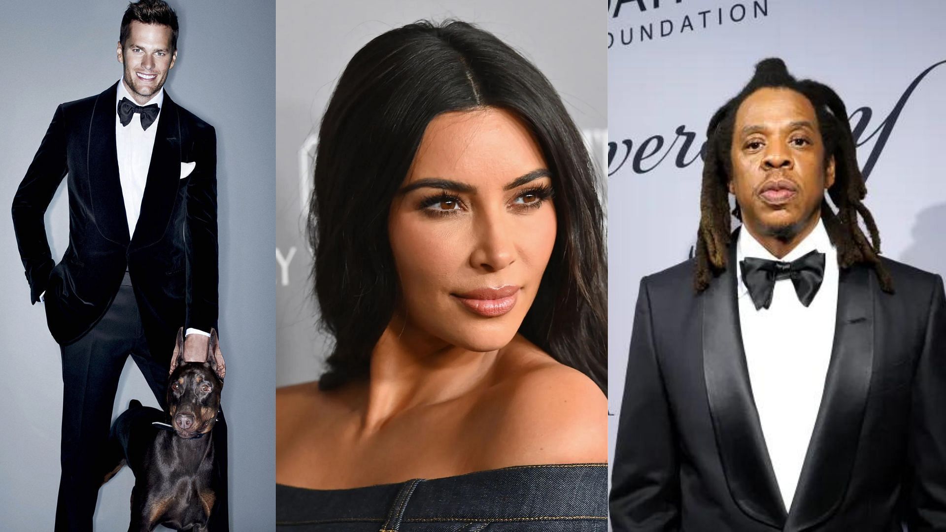  Tom Brady (l),Kim Kardashian (c) and Jay Z (r) appeared at the Reform Alliance Charity event
