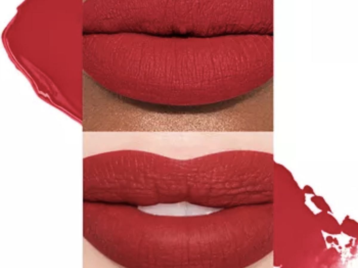 Mini Always On Liquid Lipstick in Bawse (deep red) (Image via Sportskeeda)