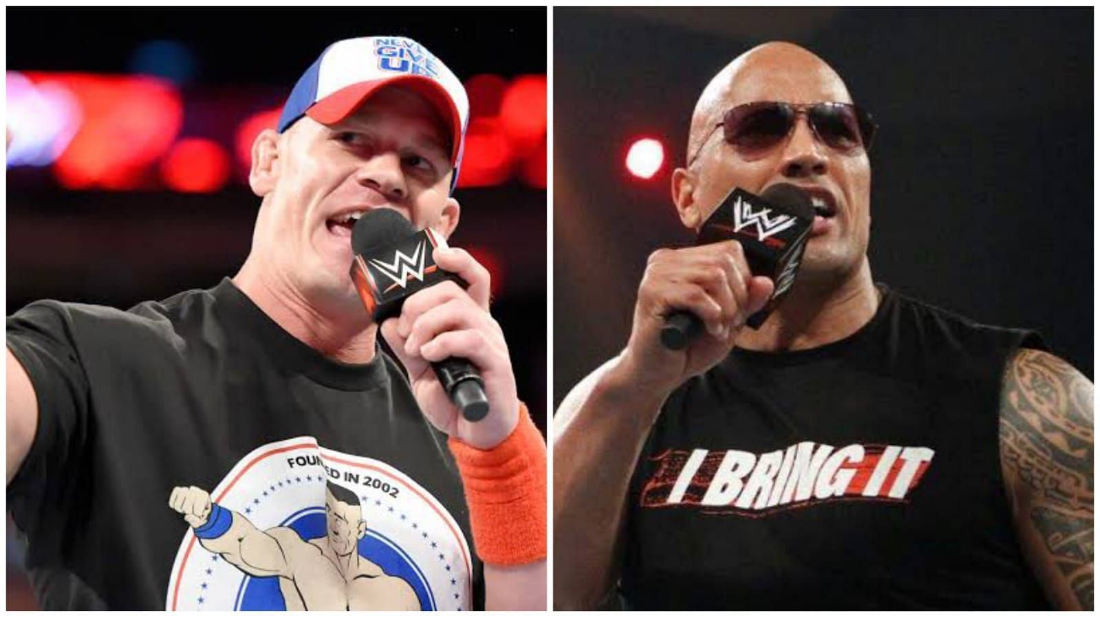 WWE megastars the Rock and John Cena have different promo skills
