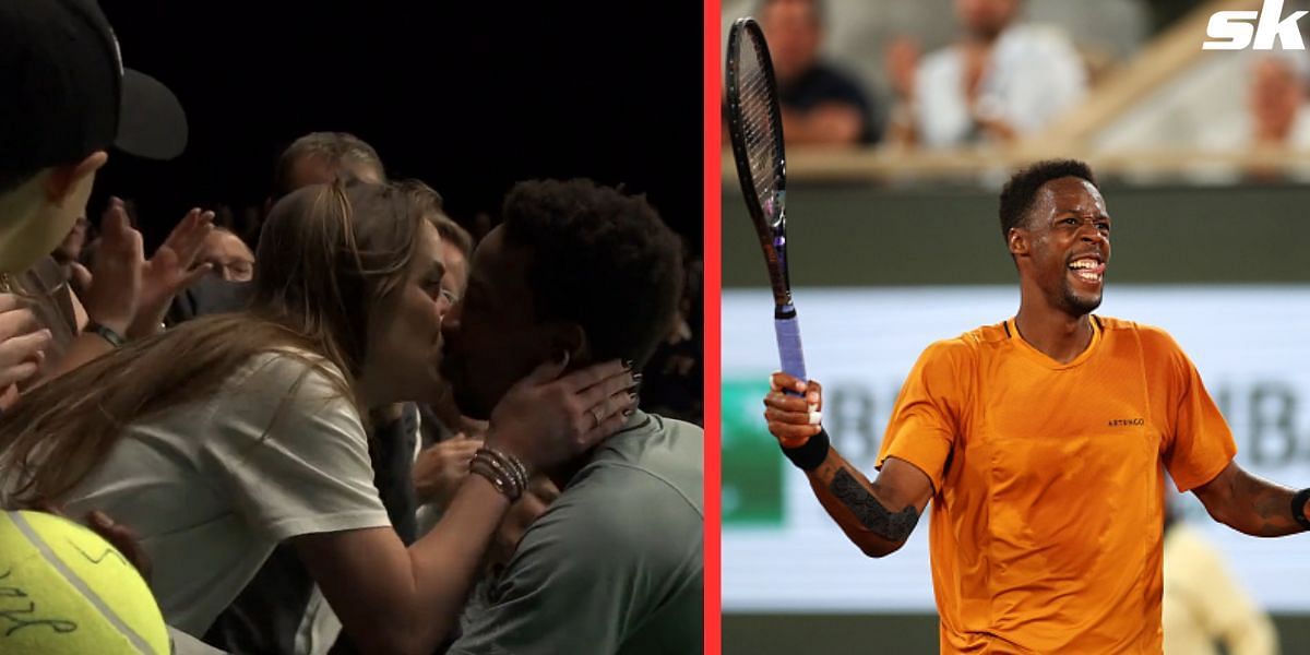 Gael Monfils celebrates Stockholm Open title win with wife Elina Svitolina and mother