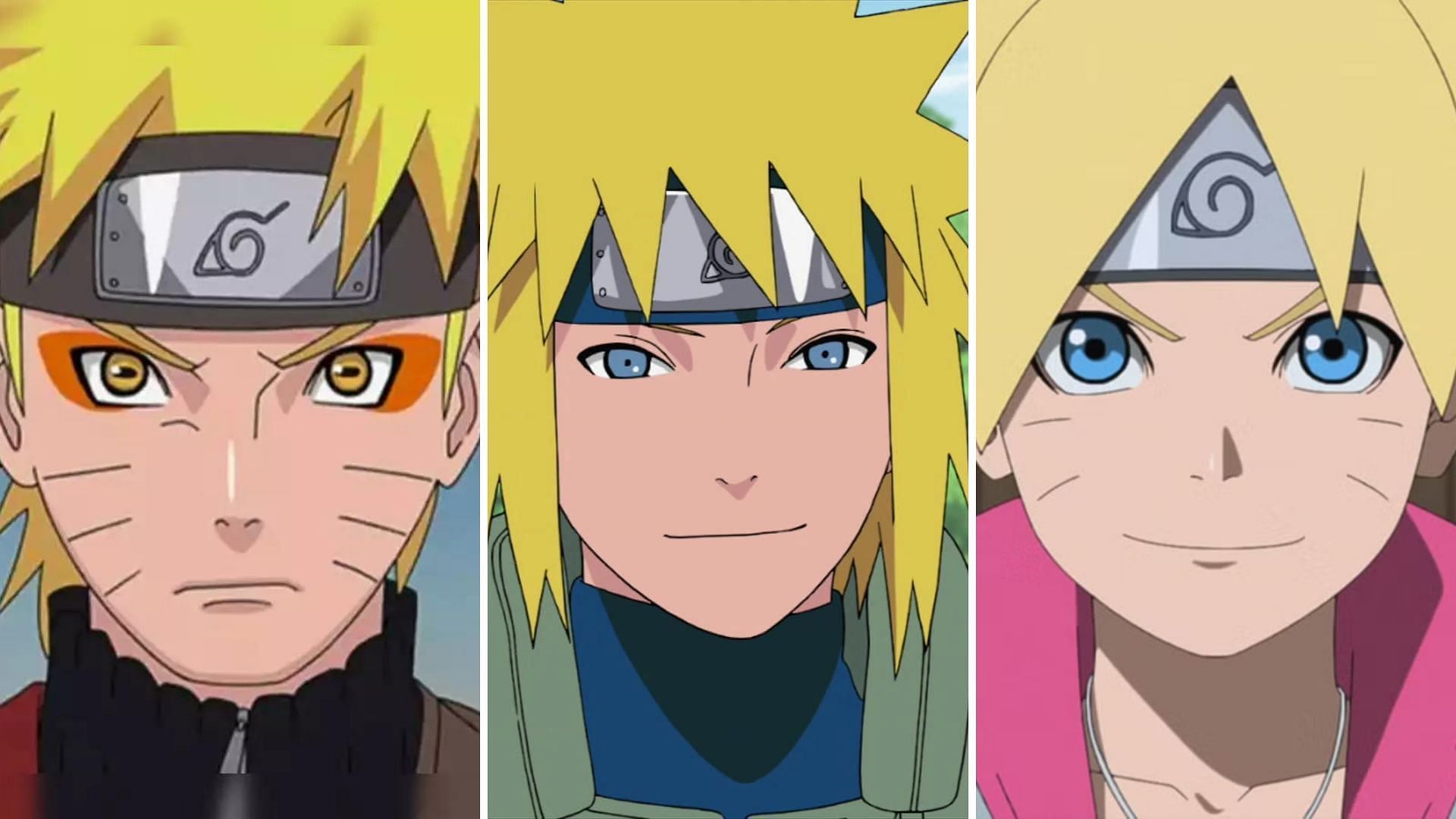 Naruto, Minato, and Boruto as shown in the anime (Image via Studio Pierrot)
