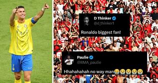 "Biggest fan boy ever," "Low budget Ronaldo" - Fans react as Manchester United star calls himself 'Cristiano' during friendly bowling game