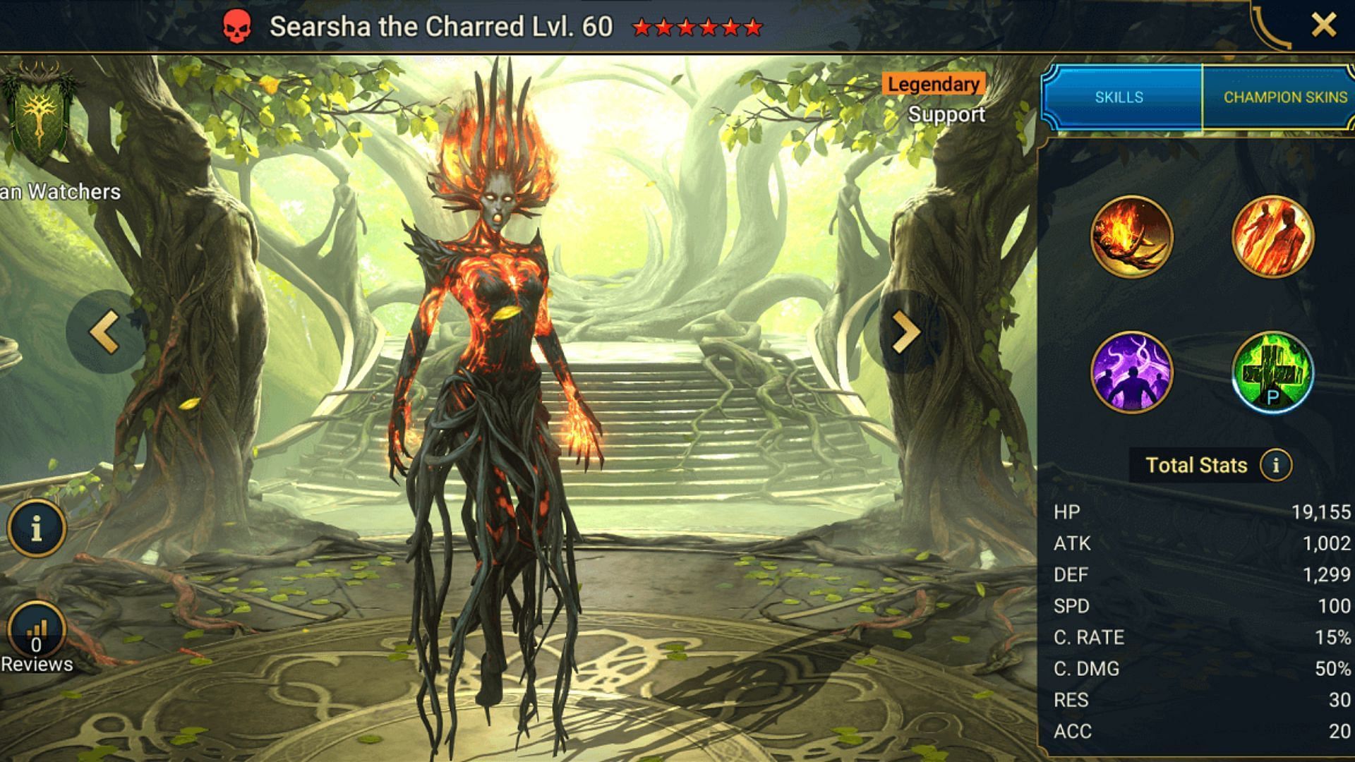 Searsha The Charred in Raid Shadow. (Image via Plarium)