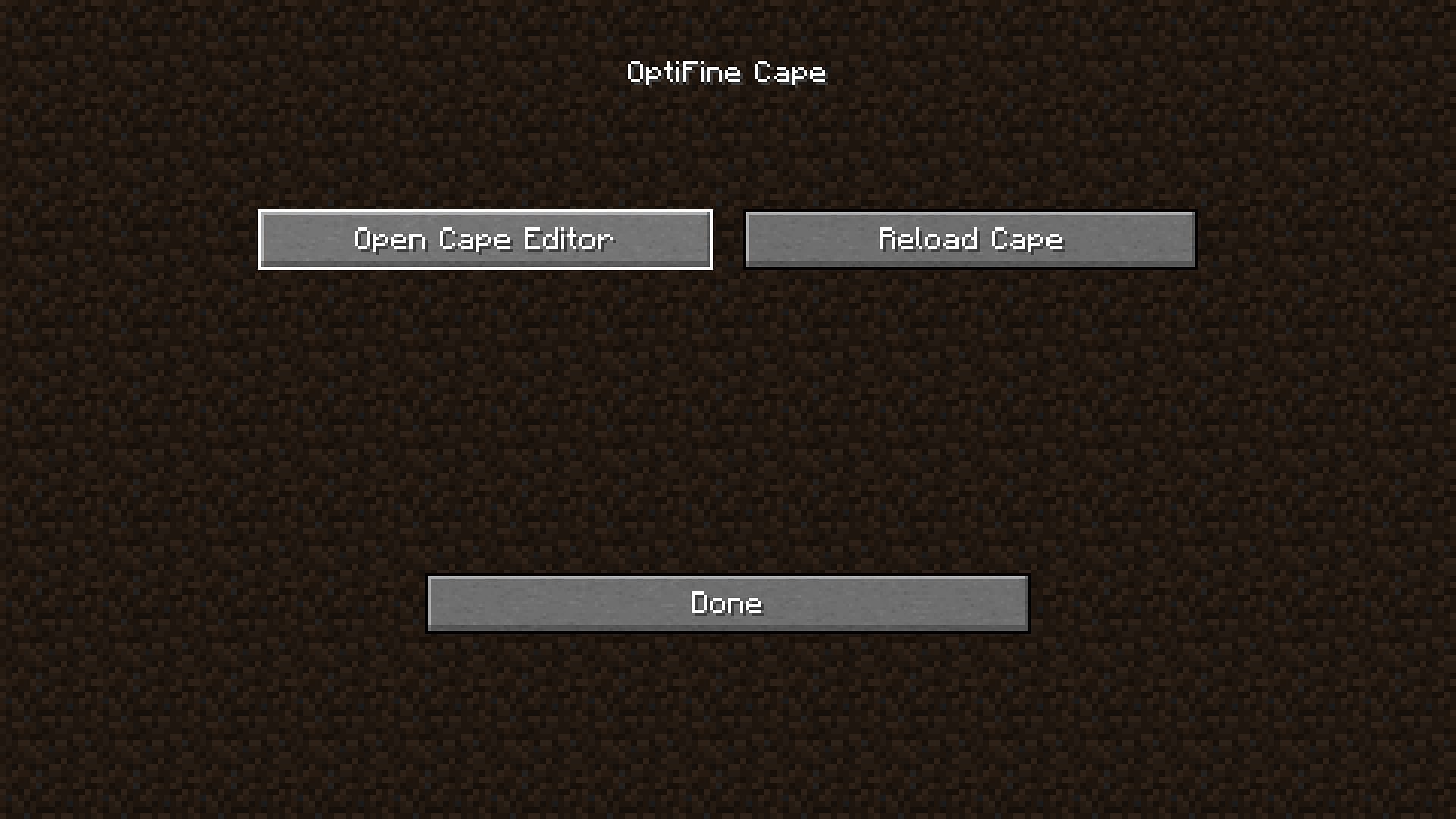 Option to change cape inside modded Minecraft with OptiFine (Image via Mojang)