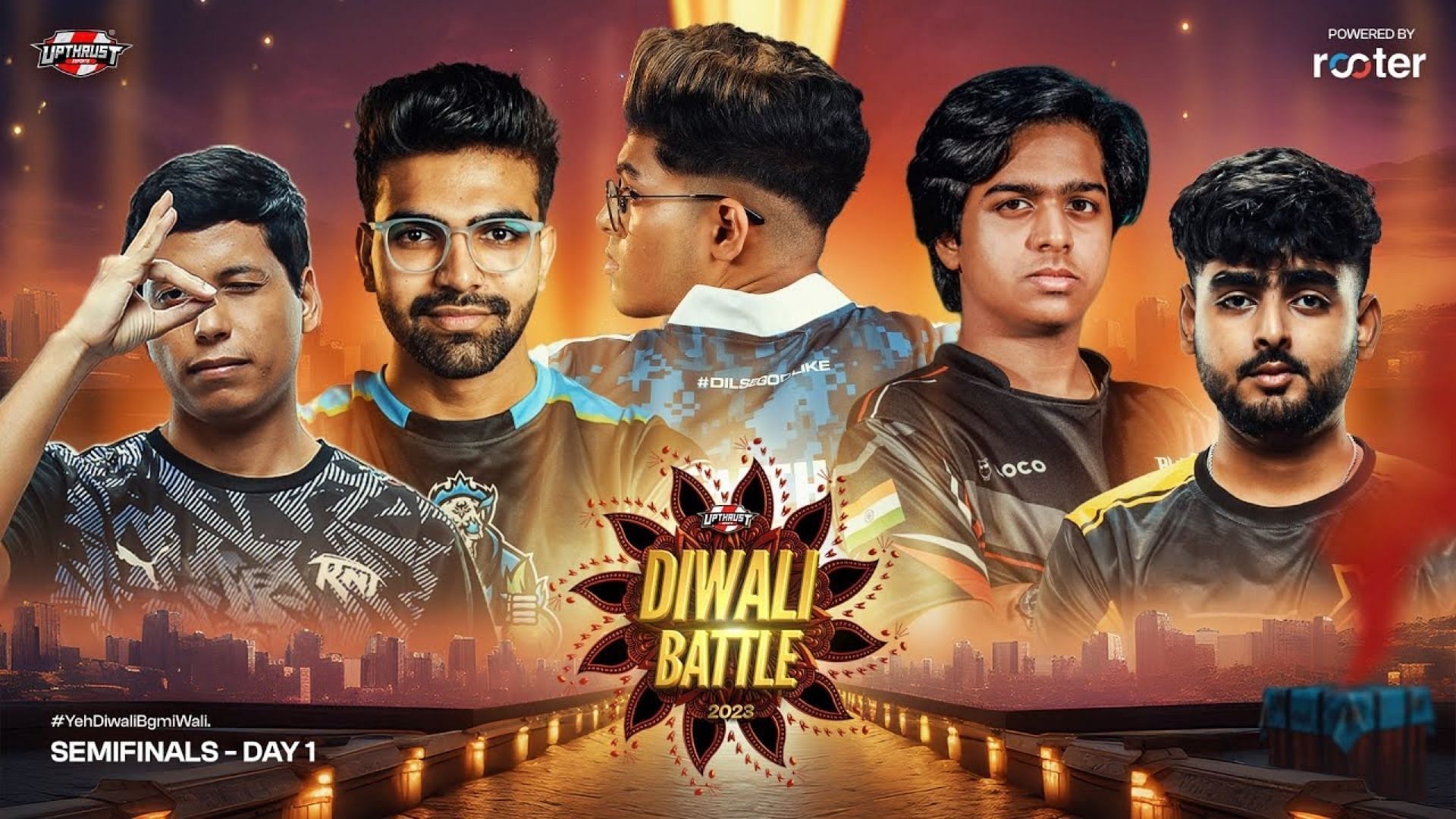 Day 1 of BGMI Diwali Battle Semifinals took place on October 17 (Image via Upthrust Esports)