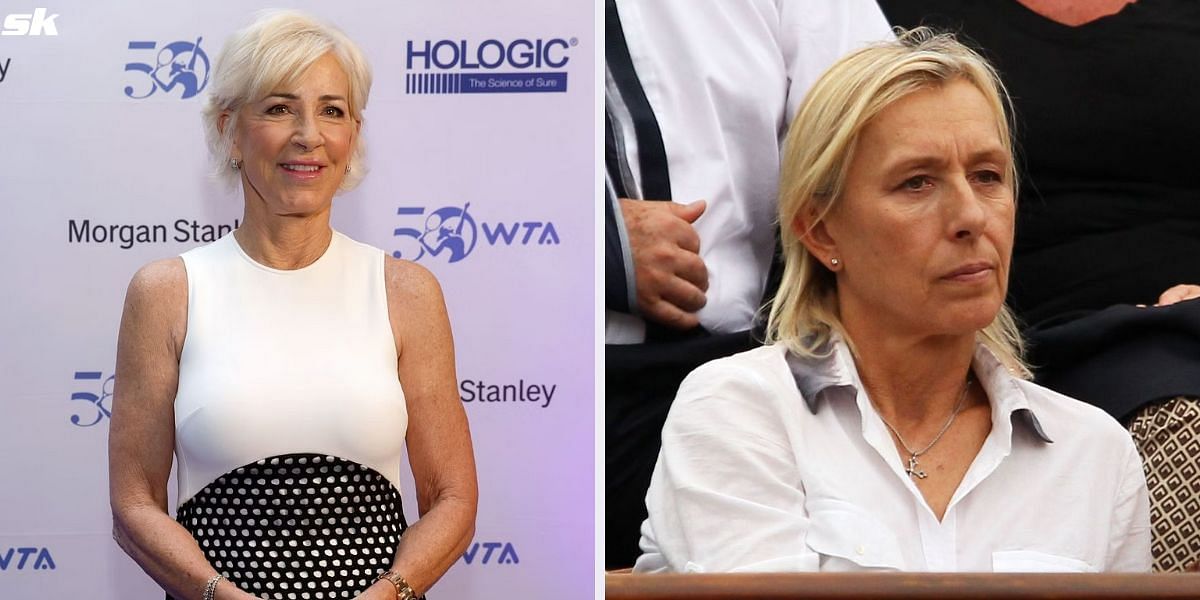 Chris Evert (L) and Martina Navratilova (R)