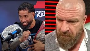 "Sorry, Hunter" - Jey Uso namedrops AEW star during WWE Fastlane press conference