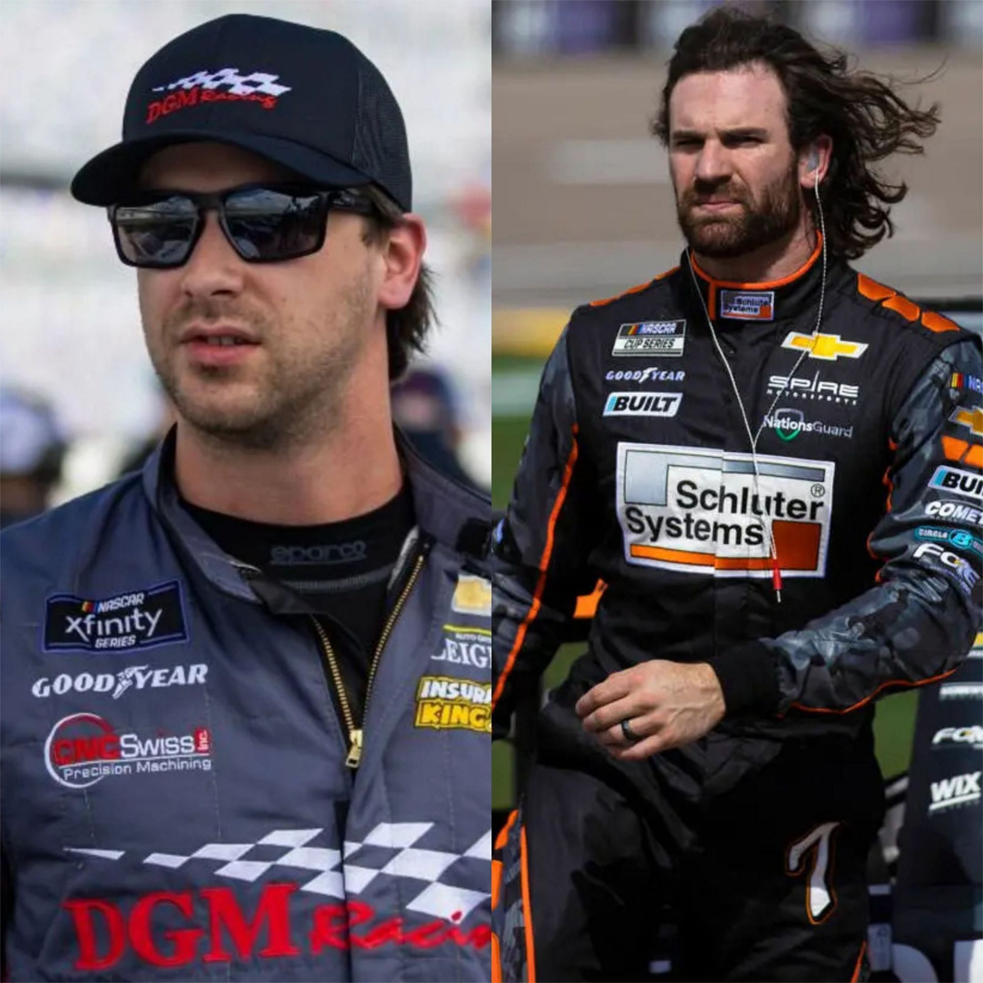 (L-R) NASCAR Cup Series drivers Josh Bilicki and Corey LaJoie