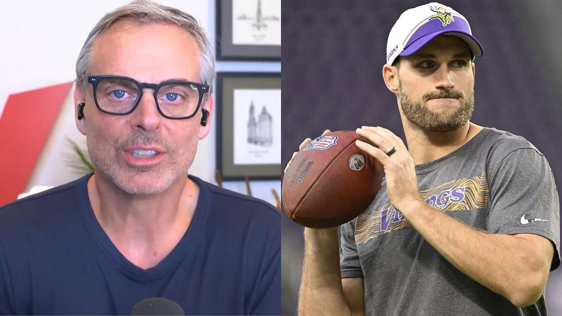 Colin Cowherd and Kirk Cousins (Image credit: The Volume on YouTube)