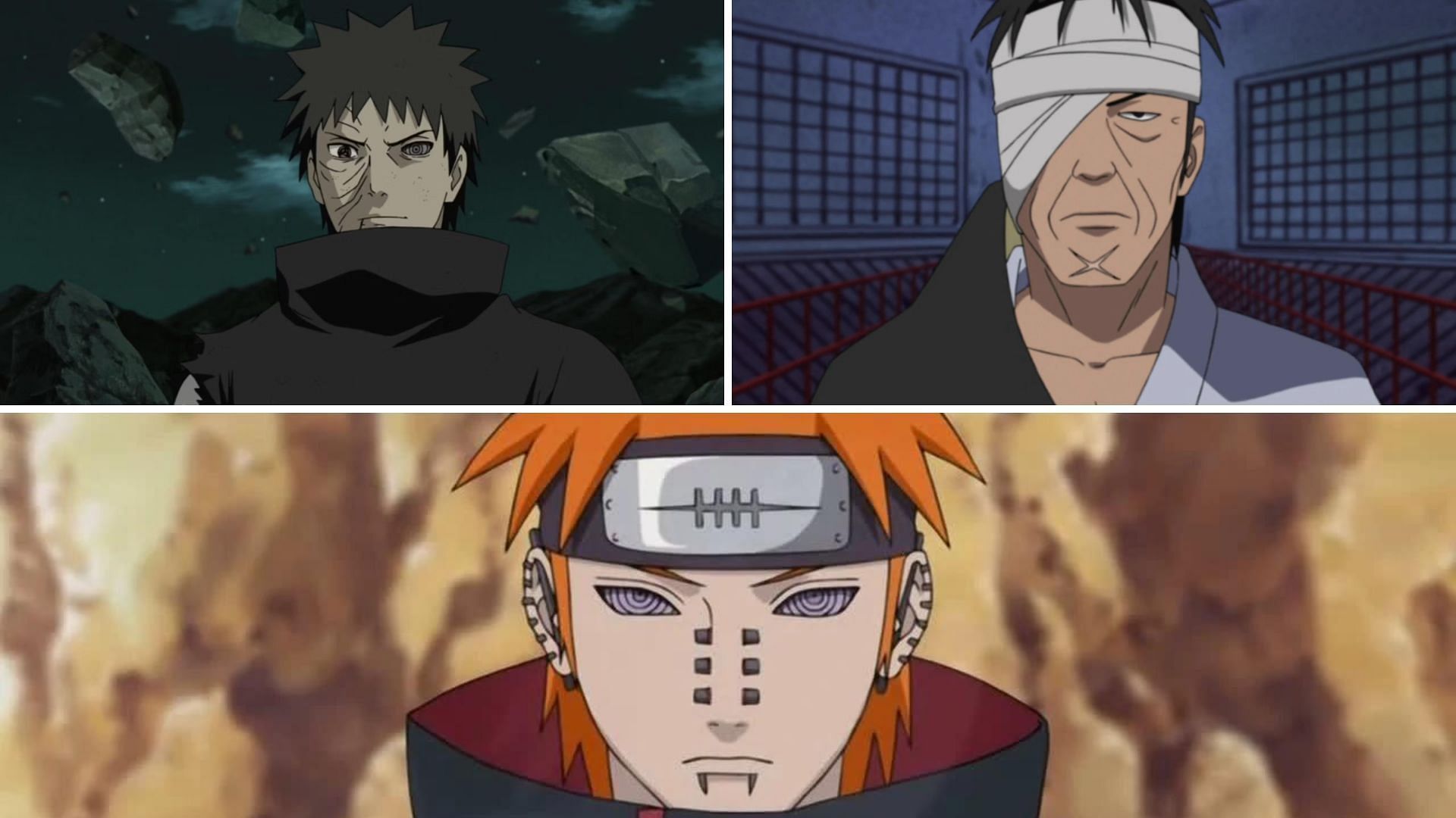 Obito, Danzo, and Pain as shown in anime (Image via Studio Pierrot)