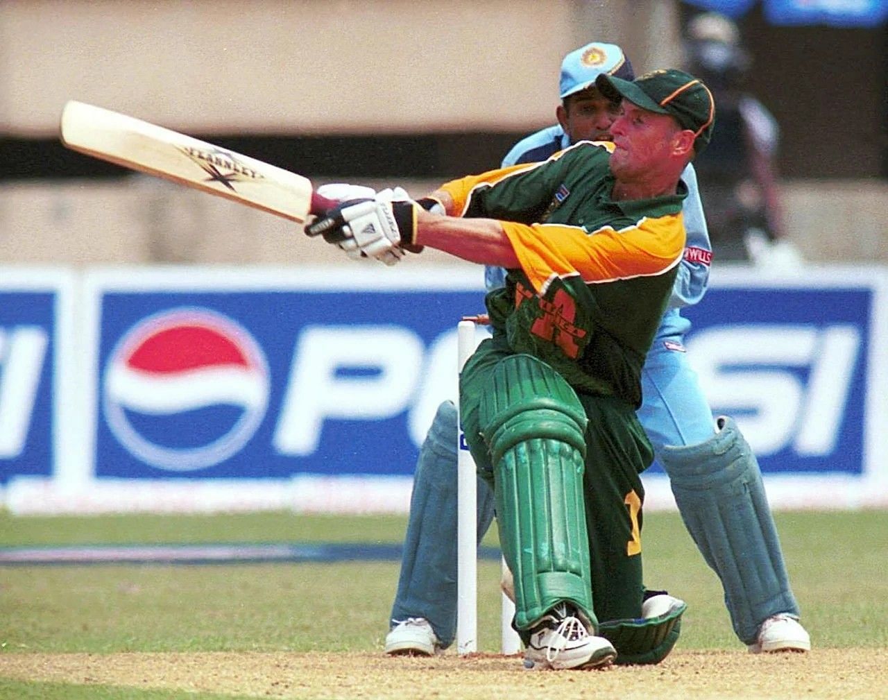 Gary Kirsten sweeping during his hundred vs India in 2000 [Getty Images]