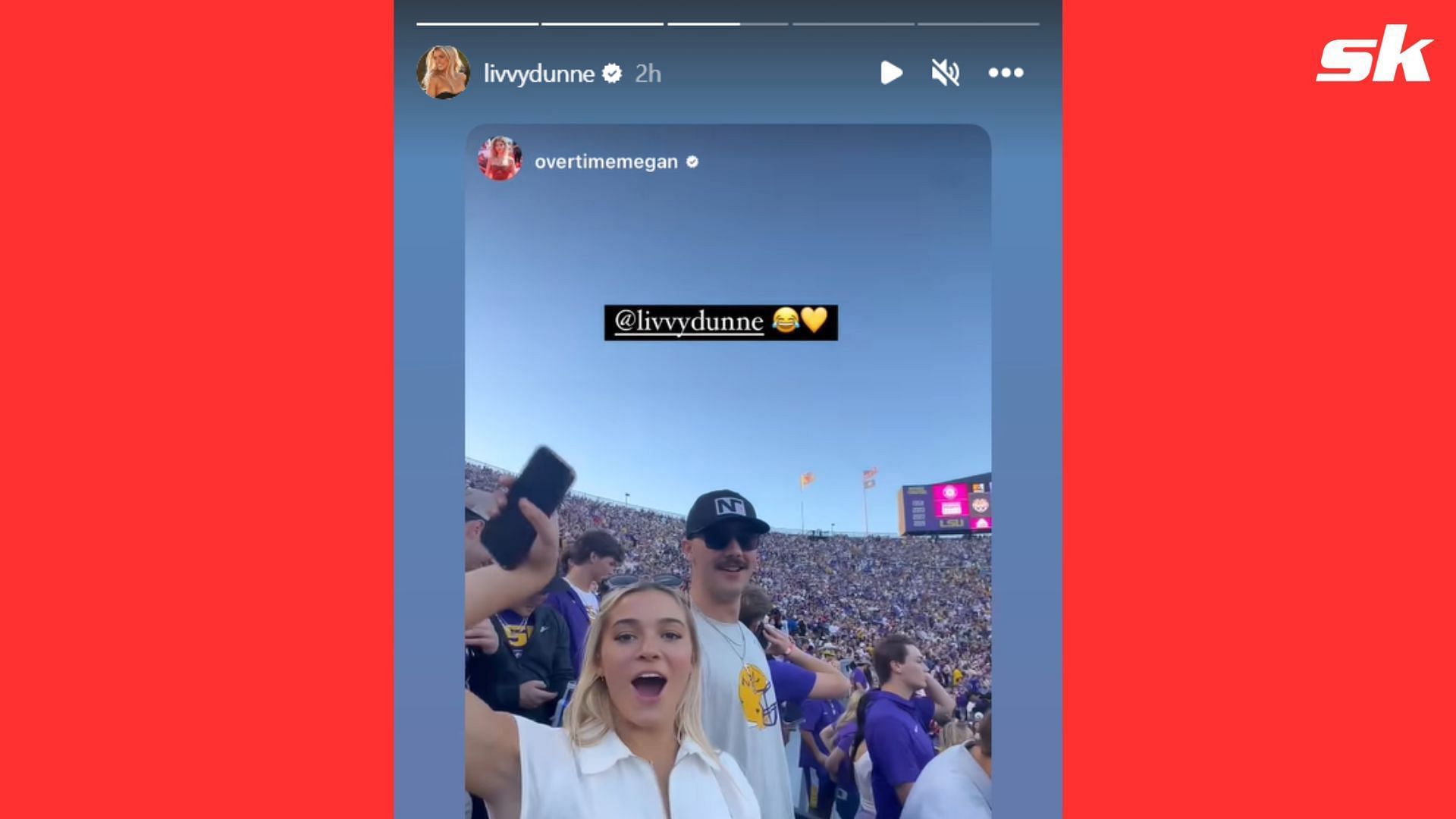 Dunne and Paul Skenes at the LSU v Auburn football game