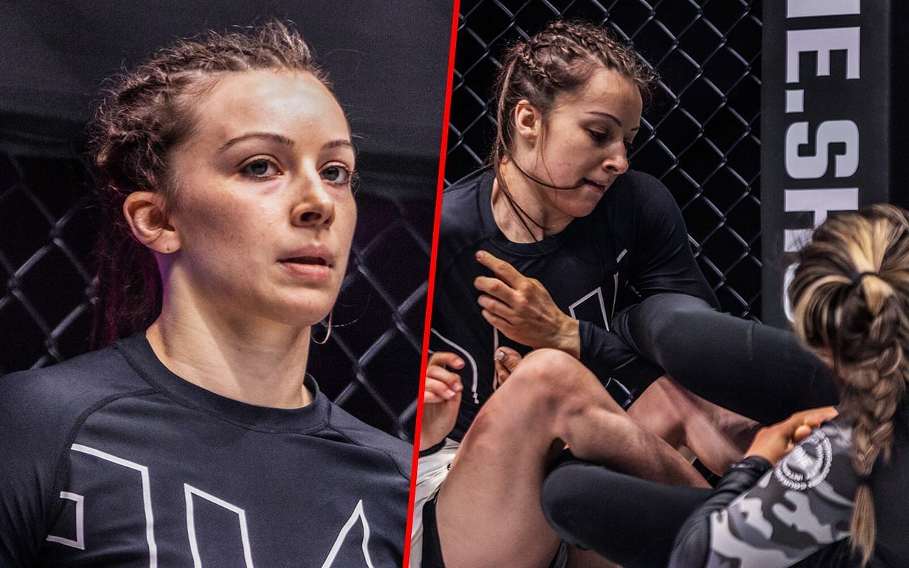 Danielle Kelly (Left) reached the pinnacle at ONE Fight Night 14 (Right)