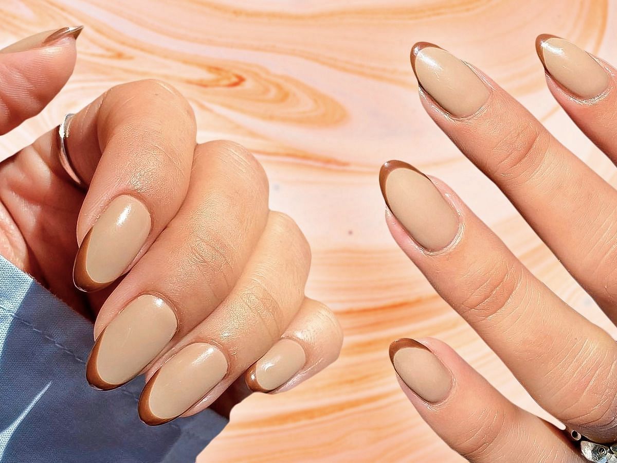 neutral acrylic nails | ShopLook