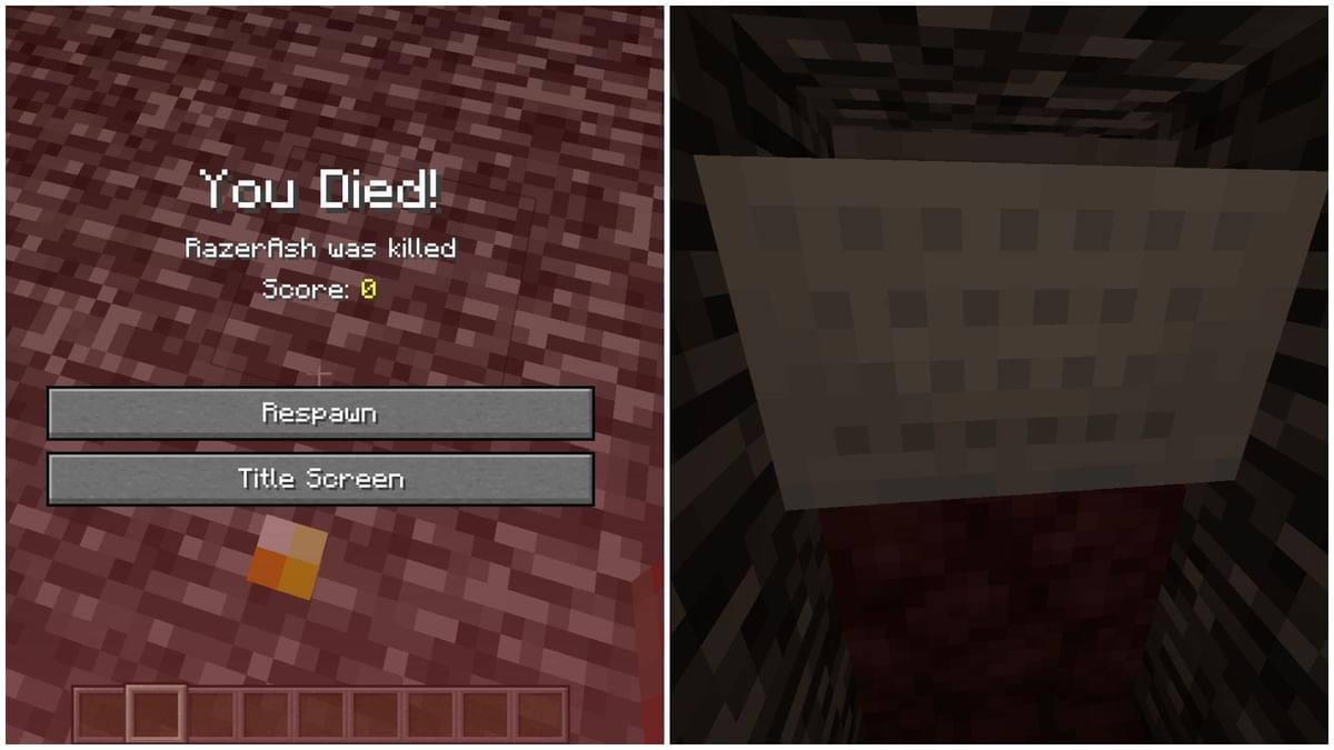 How to escape Nether roof in Minecraft