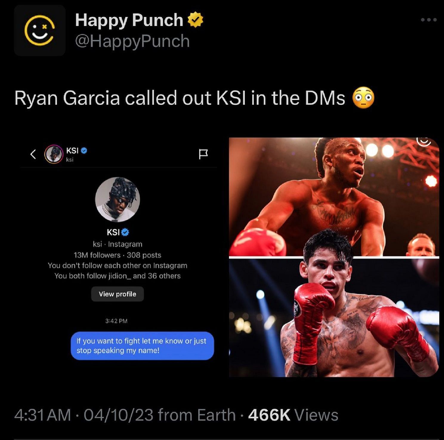 Ryan Garcia issues boxing challenge to JJ (Image via X/Twitter)