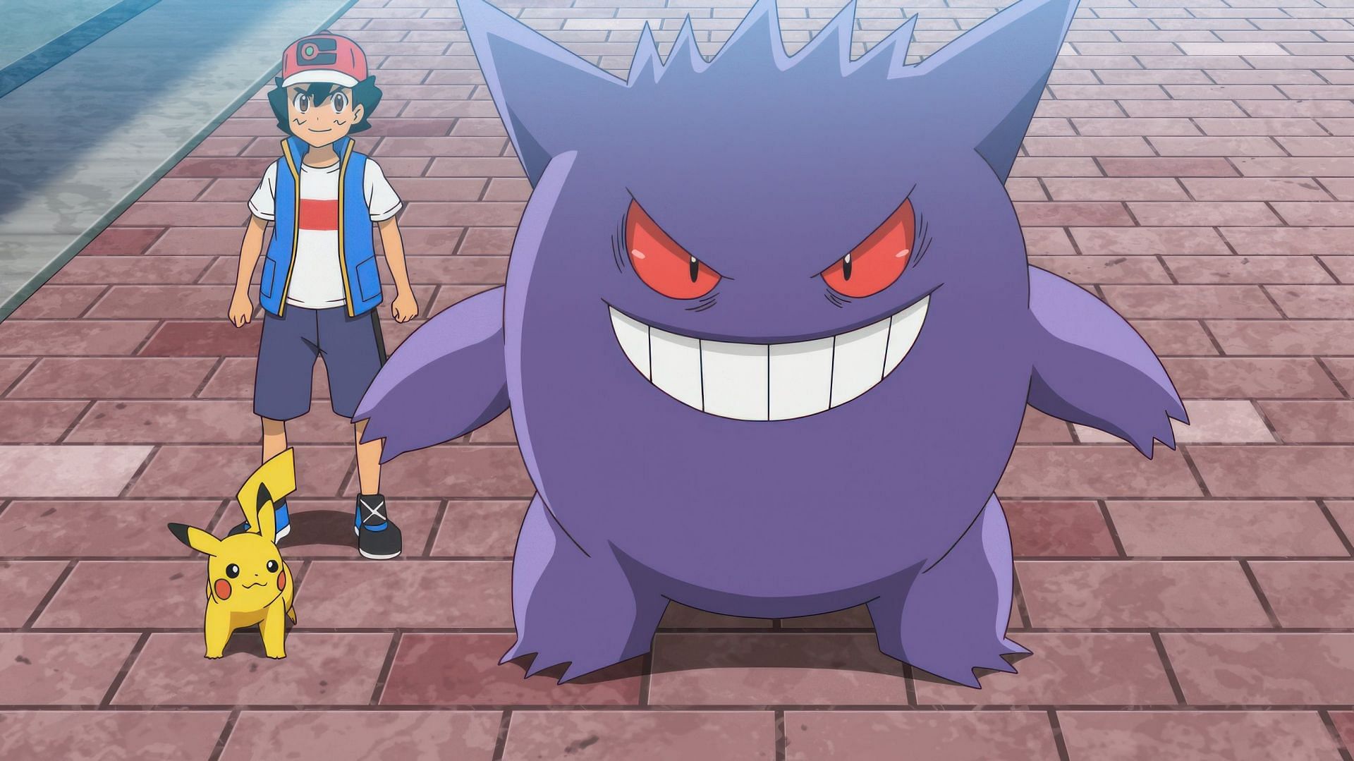 Gengar, as seen in the anime (Image via The Pokemon Company)