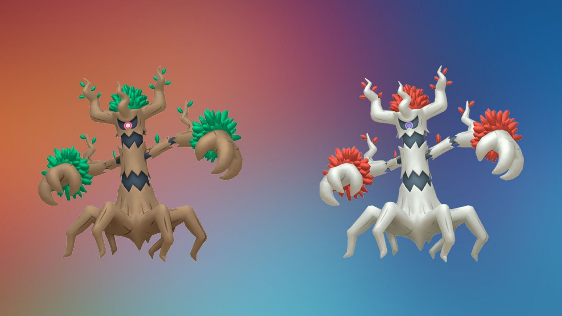 Regular and Shiny Trevenant (Image via TPC)