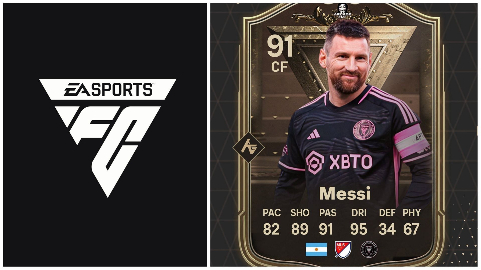 Centurions Messi has been leaked (Images via EA Sports and Twitter/FUTArcade)