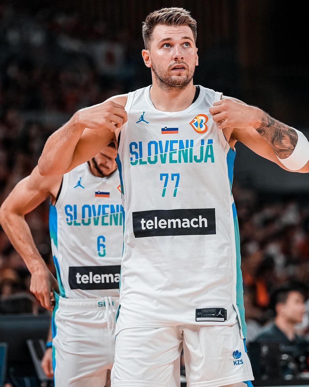 Luka Doncic for Slovenia during the FIBA World Cup (via Instagram)