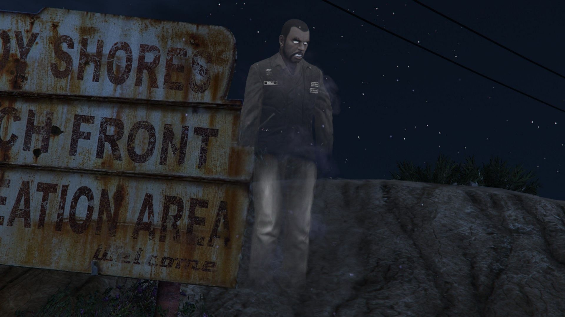 He appears in the same spot where he died in Grand Theft Auto 5 (Image via GTA Wiki)