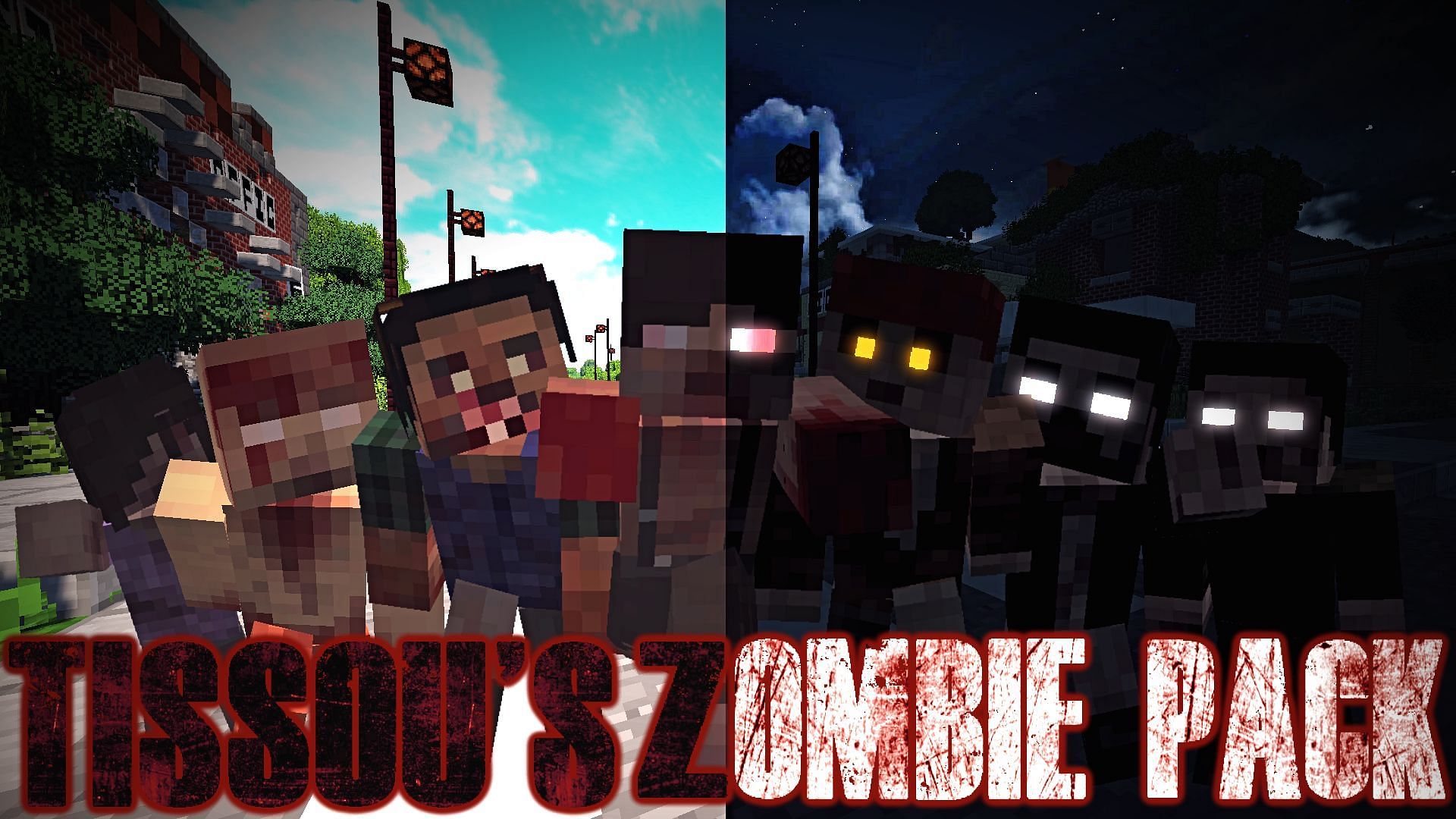 Tissou&#039;s Zombie Pack makes common hostile mobs a lot more unnerving (Image via Tissou/CurseForge)