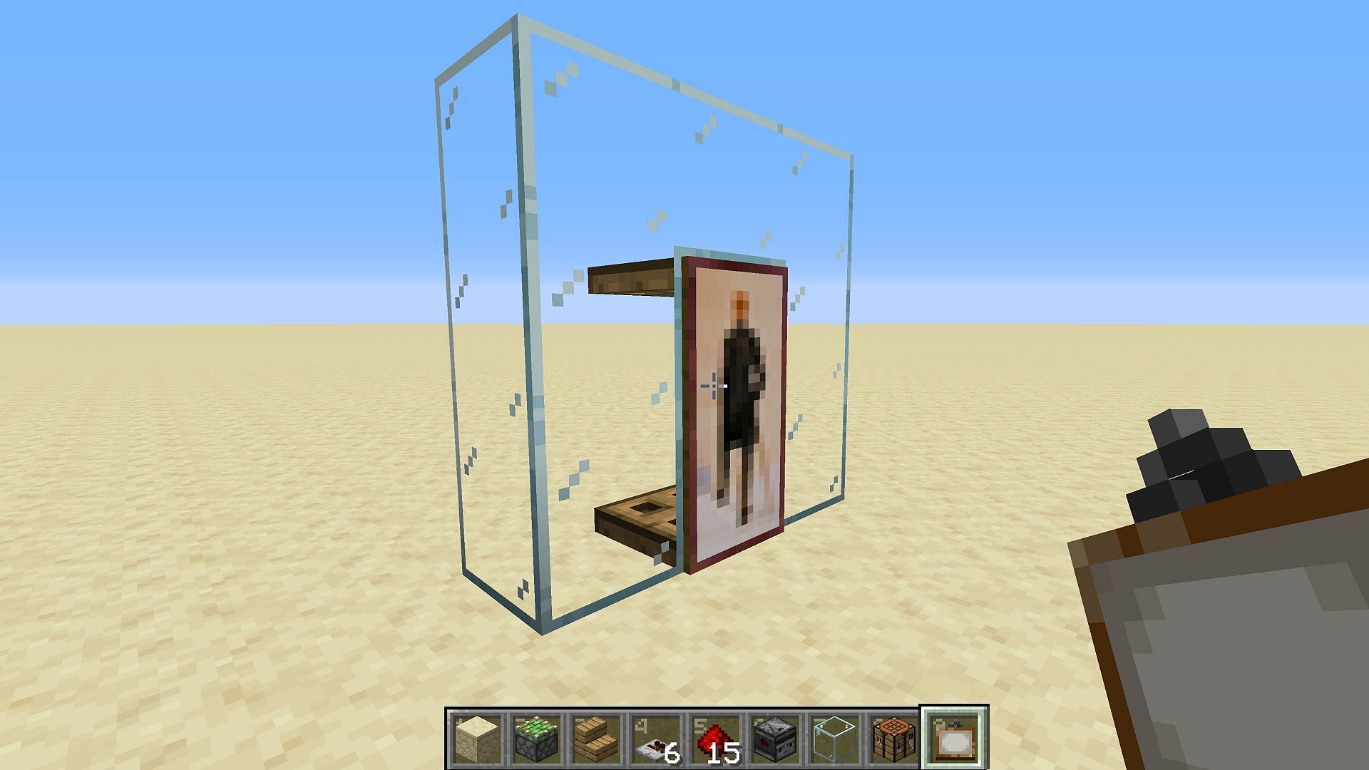 Many different designs exist for painting doors in Minecraft (Image via FireFlame9842/Reddit)