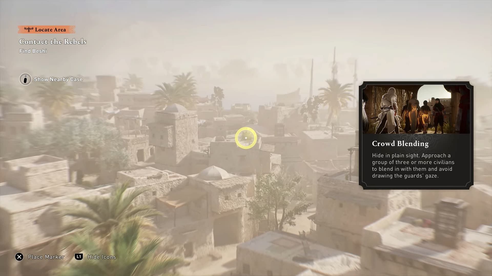 Beshi location in Assassin&#039;s Creed Mirage (Image via Ubisoft)