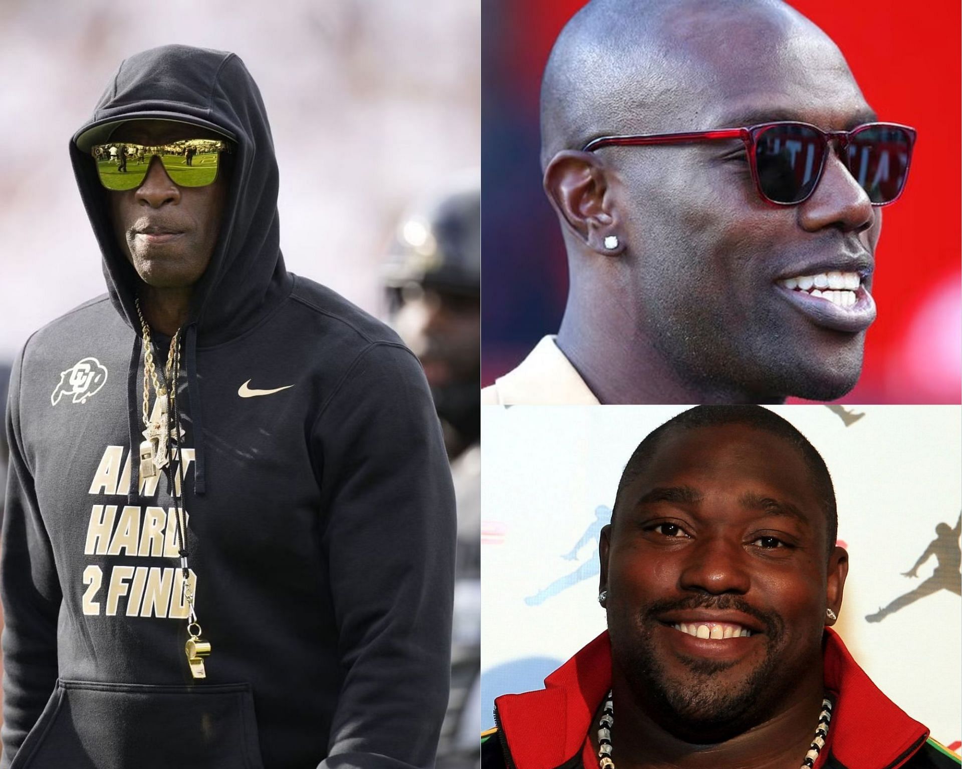 Deion Sanders, Warren Sapp and Terrell Owens