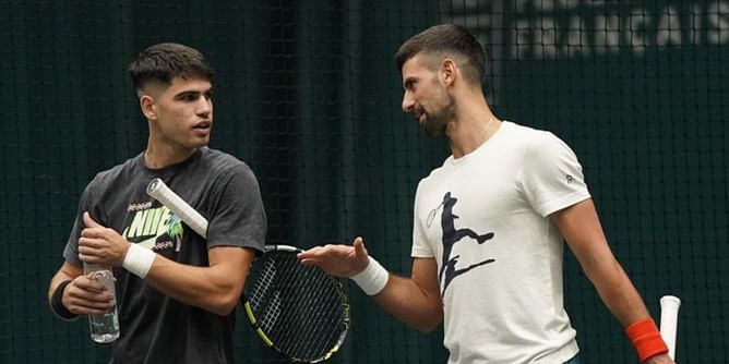 "Even in practice, Novak Djokovic and Carlos Alcaraz fight like it's a Grand Slam final" - Tennis fan react to duo's practice session at Paris Masters