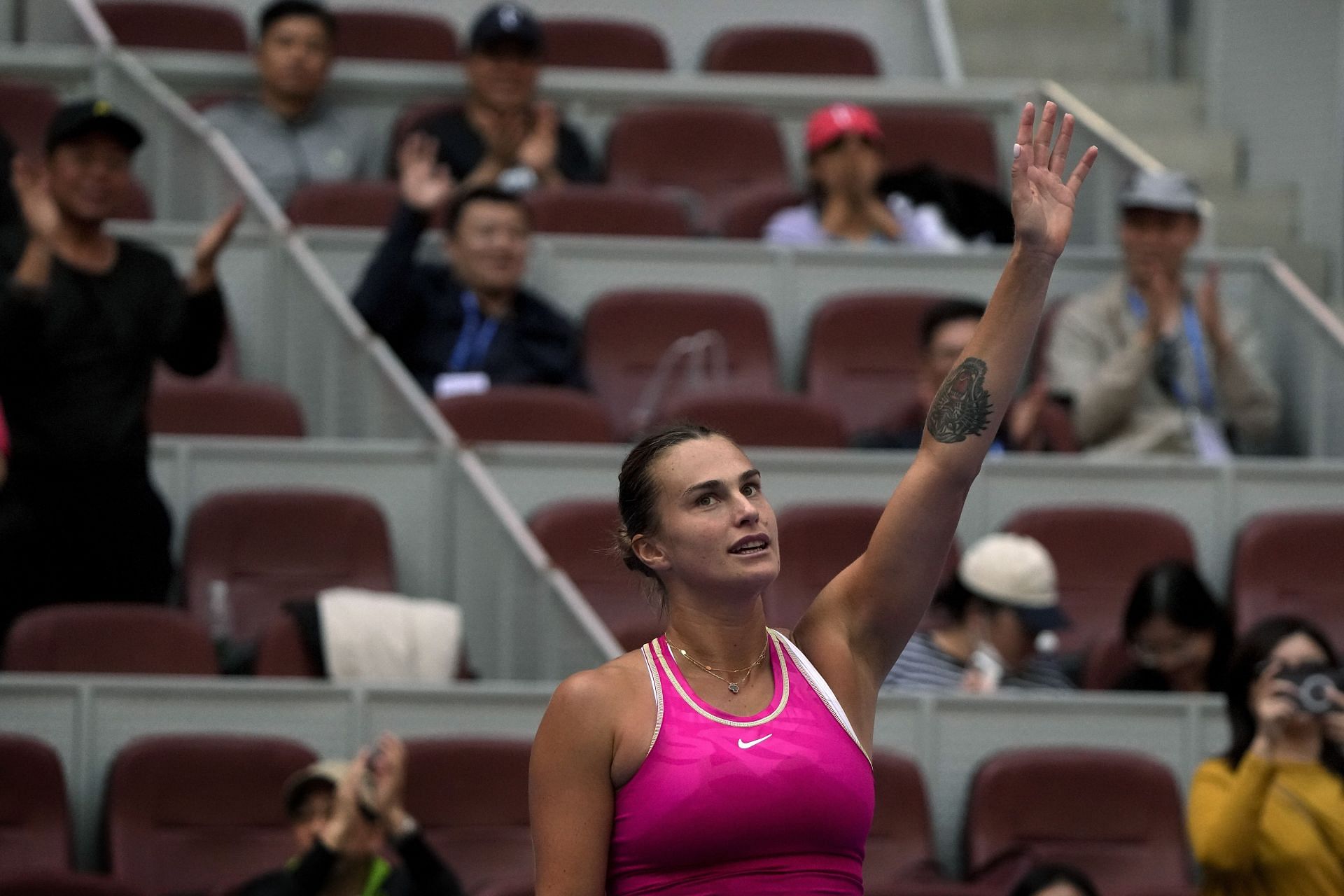 Aryna Sabalenka at the 2023 China Open.