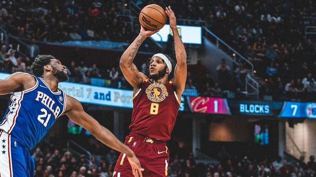 Lamar Stevens lining up a shot against Embiid (via Instagram)