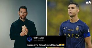 "Insecurity gonna finish this guy", "39 year old baby" - Fans react as Cristiano Ronaldo's reaction to rival fans chanting Messi's name goes viral
