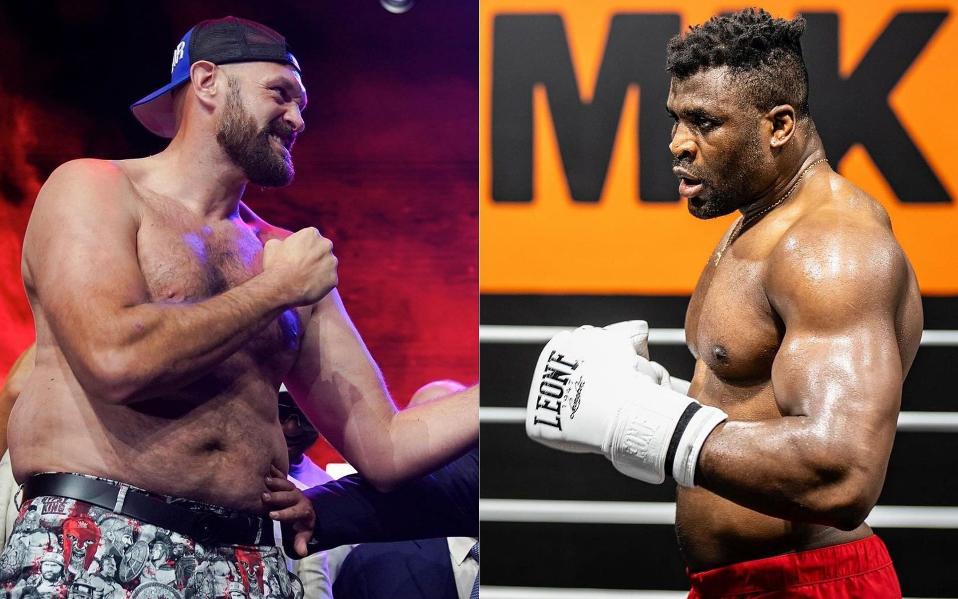 Tyson Fury (left) Francis Ngannou (right) [Image courtesy @tysonfury @francisngannou on Instagram]