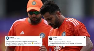 “Expected Shami” – Fans react as Shardul Thakur replaces Ravichandran Ashwin in playing XI for IND vs AFG 2023 World Cup match