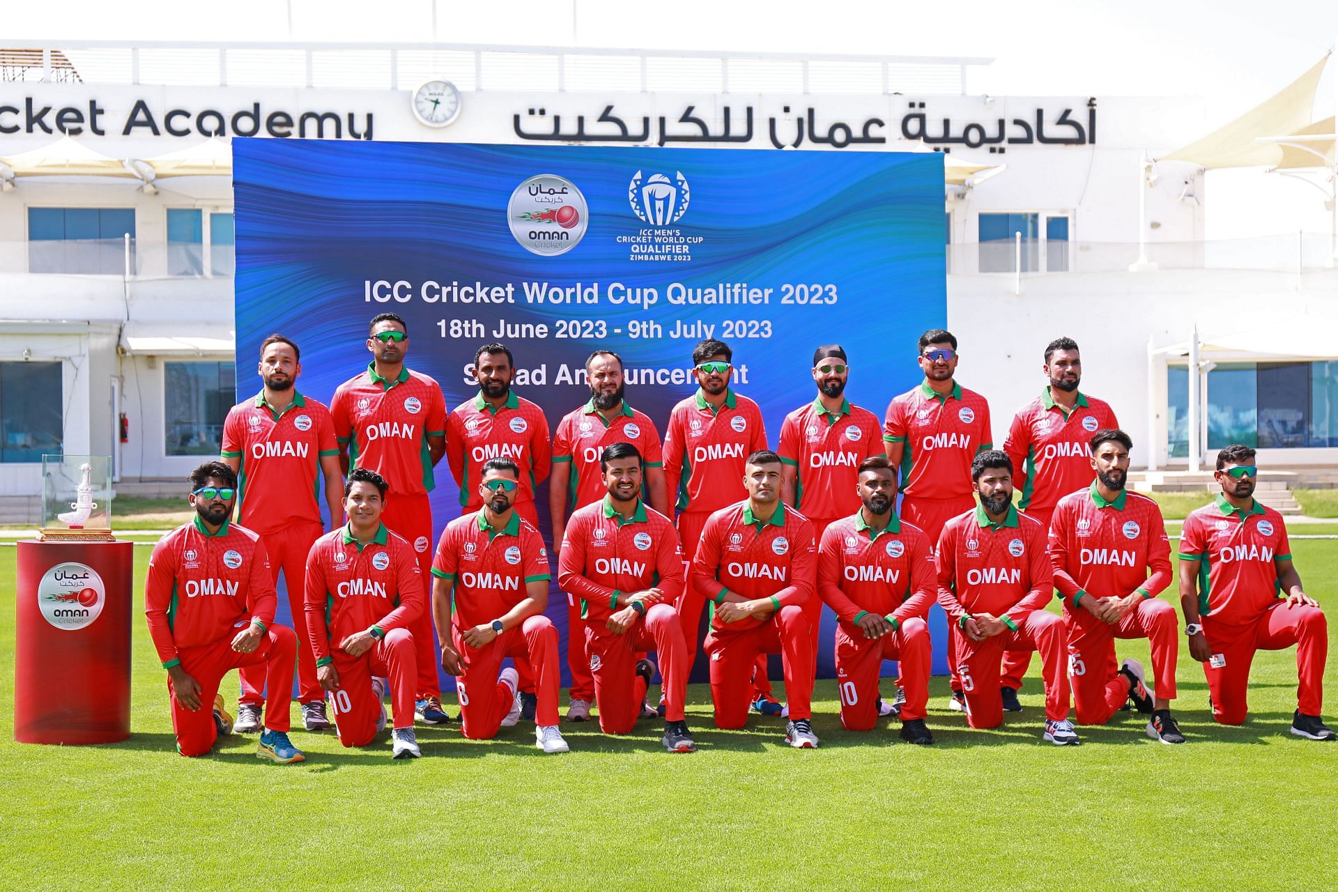 Oman Cricket Team poses for a group photo (Image Credits: ICC Cricket&nbsp;World&nbsp;Cup)