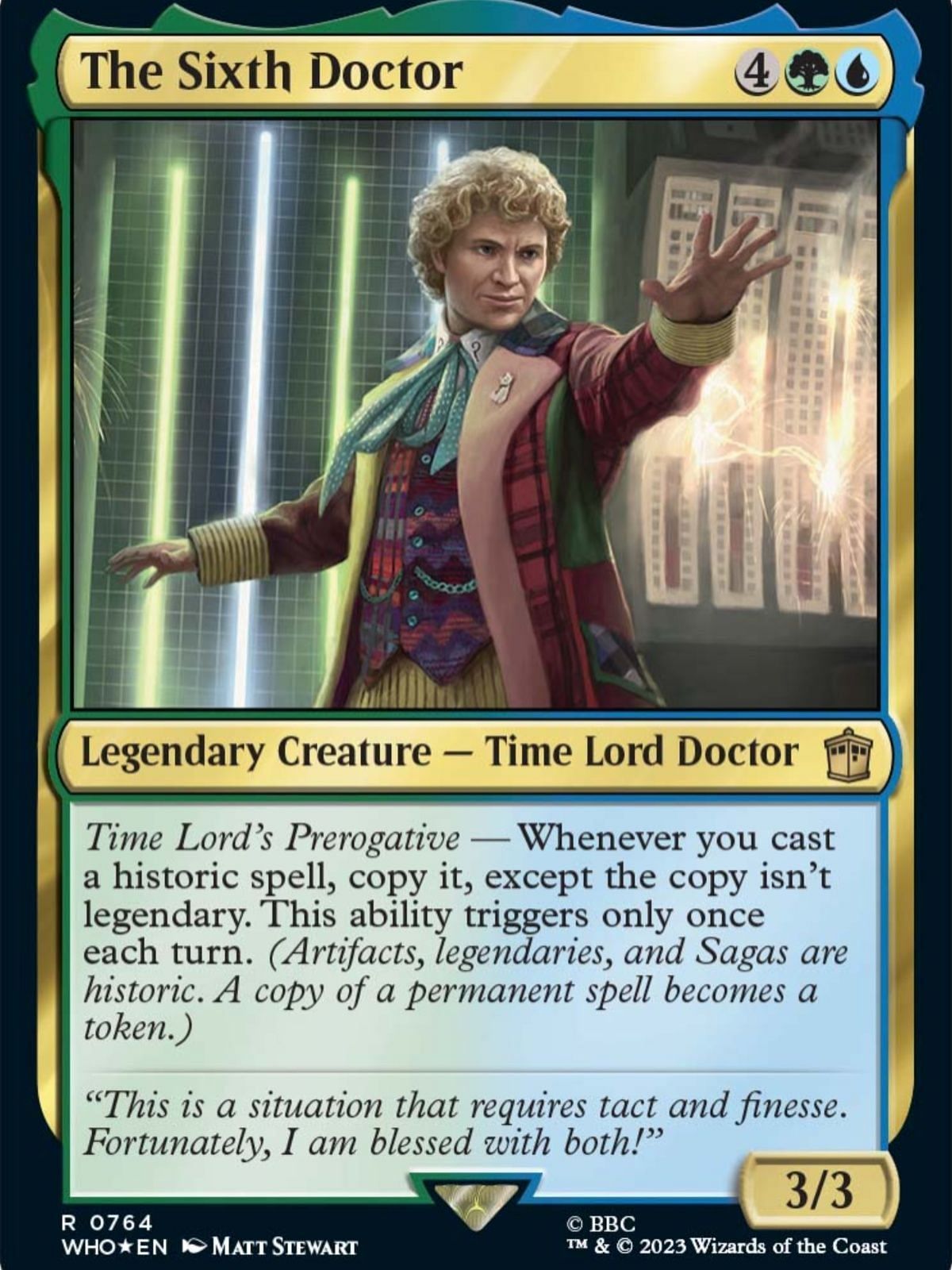 The Sixth Doctor in MTG (Image via Wizards of the Coast)