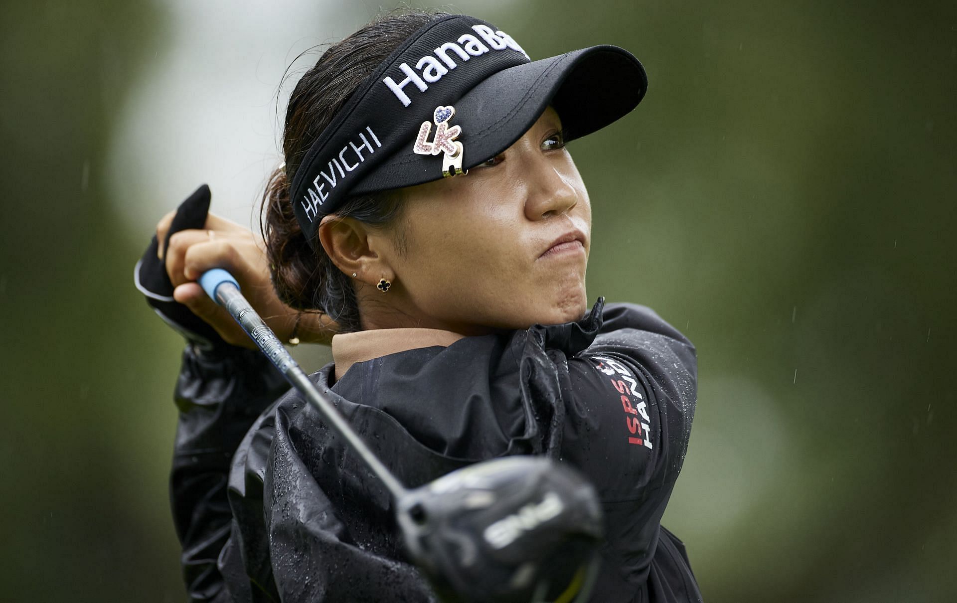 Lydia Ko tees off on the 17th hole during the first round of the LPGA Portland Classic