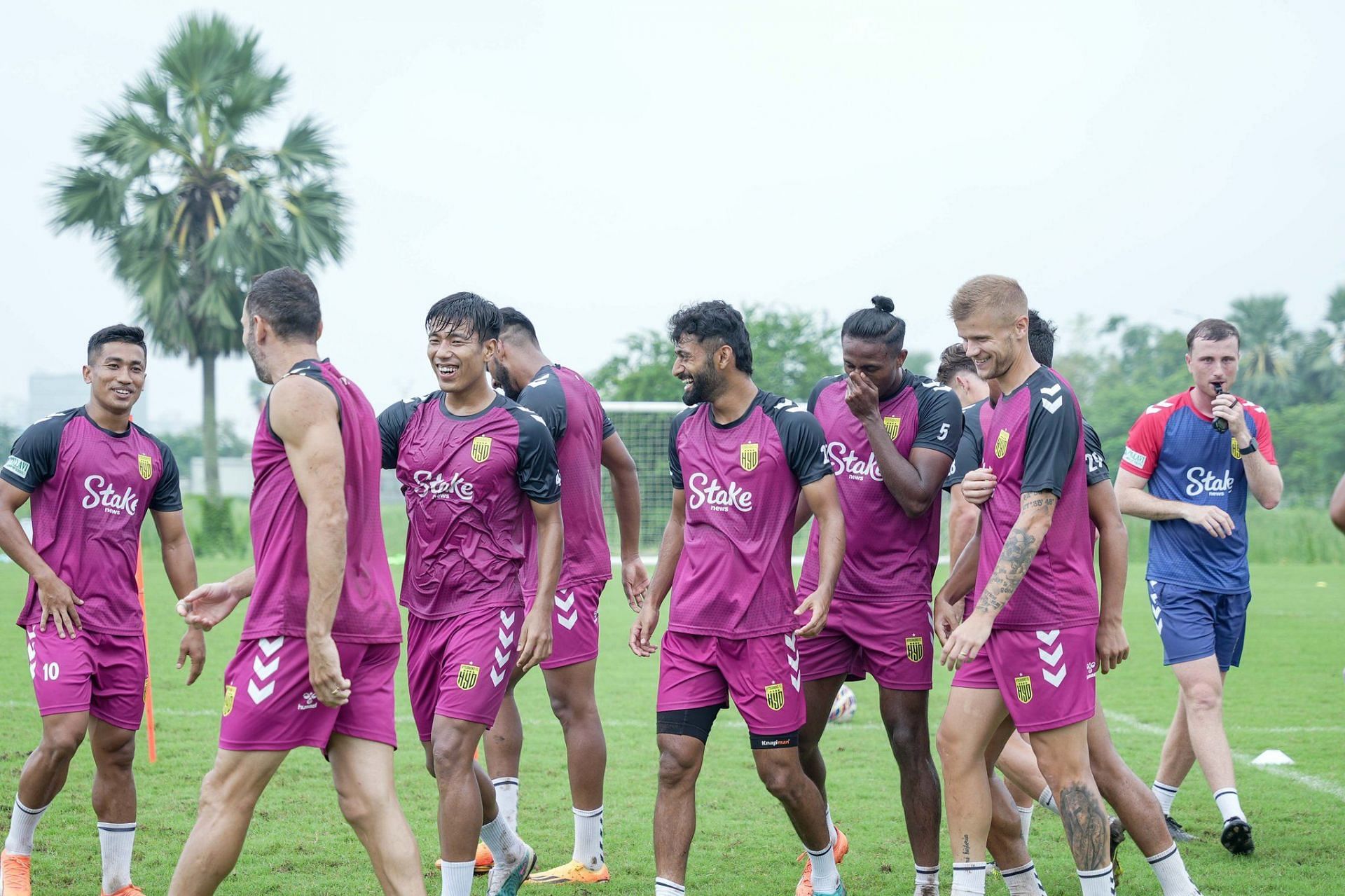 Hyderabad FC players in training. (Credits: HFC)