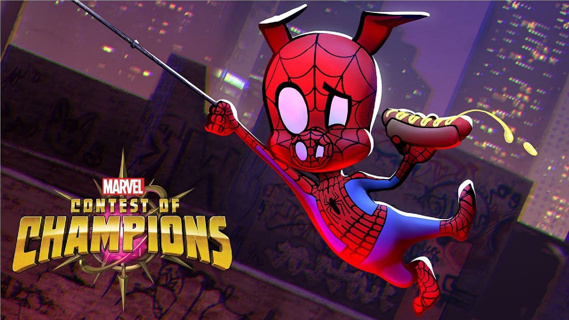 Spider-Ham can finish off enemies in seconds in Marvel Contest of Champions (Image via Kabam)
