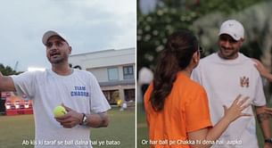 [Watch] “New traditions” – Harbhajan Singh features in Chadhas vs Chopras cricket match as Parineeti Chopra, Raghav Chadha ditch old wedding rituals