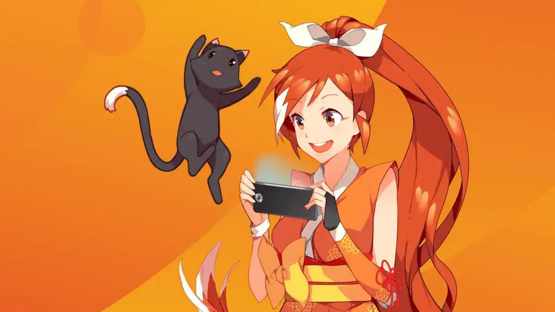 The company&#039;s mascot and her cat as seen in the website (Image via Sony)