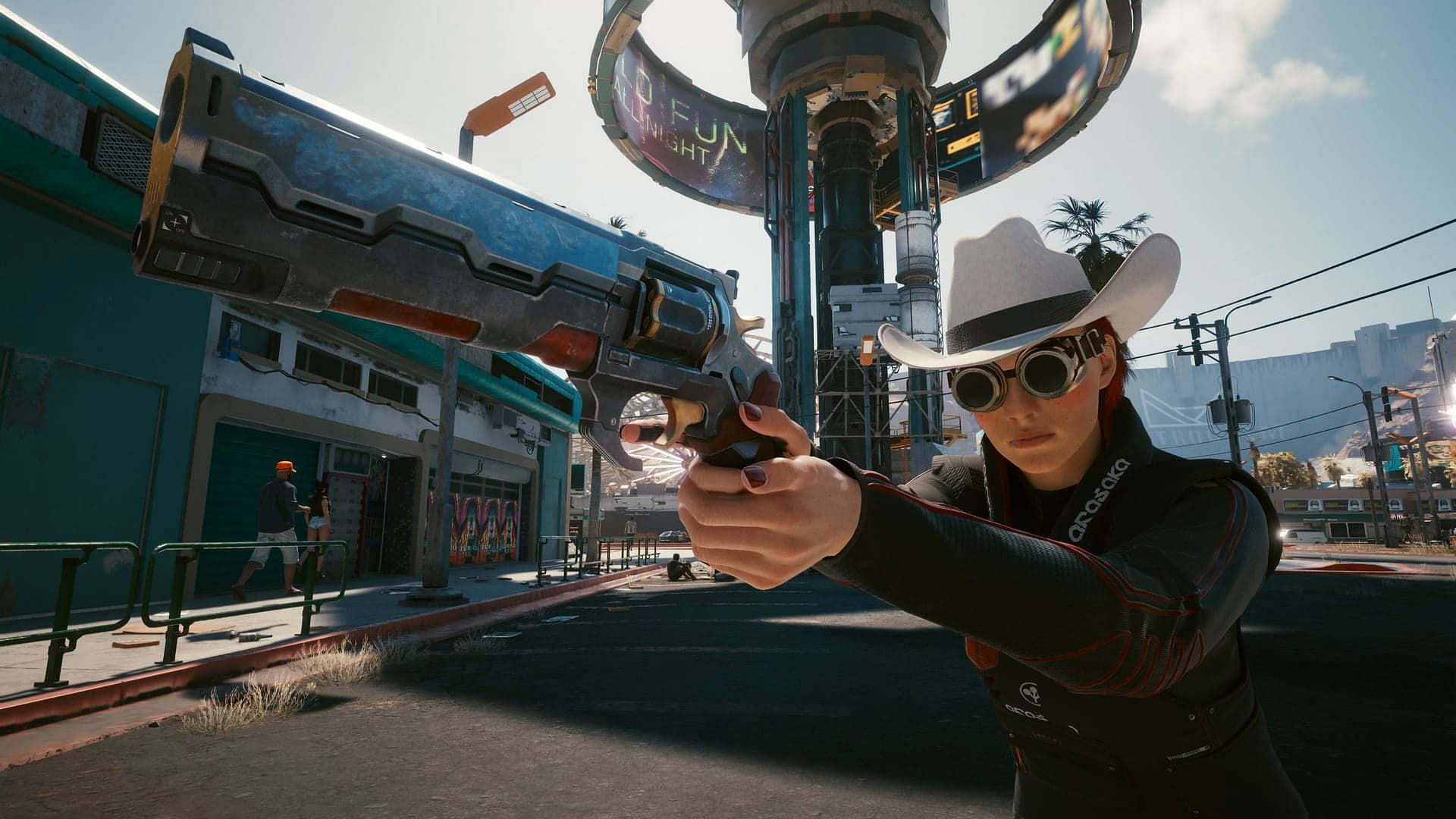 Archangel revolver in Cyberpunk 2077 Phantom Liberty 2.0 (Image via CD Projekt Red)