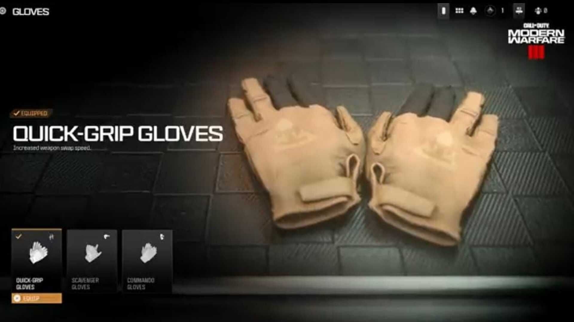 Quick-Grip Gloves Package (Image via Activision)