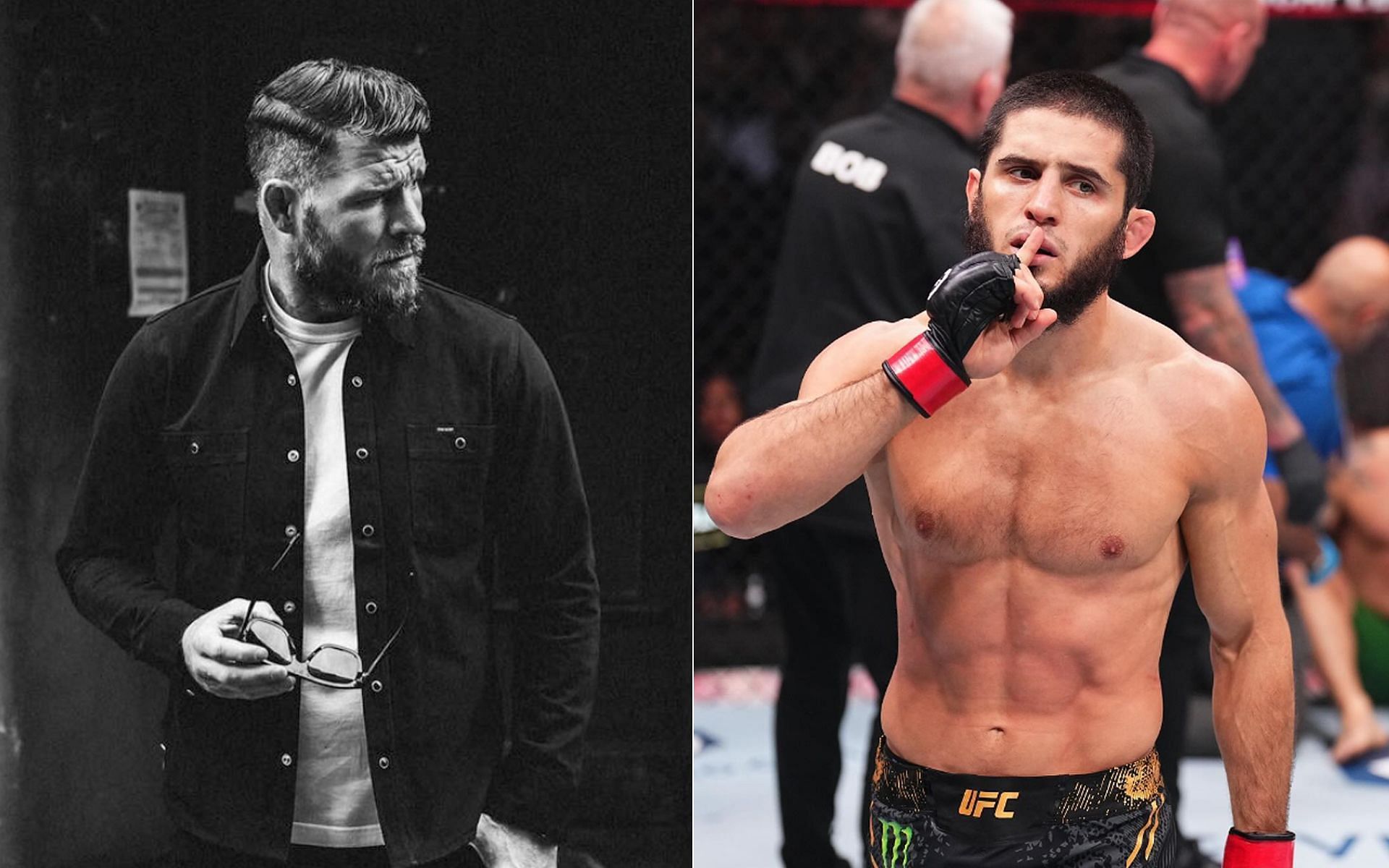 Michael Bisping (left) and Islam Makhachev (right) (Images via @mikebisping and @ufc Instagram)