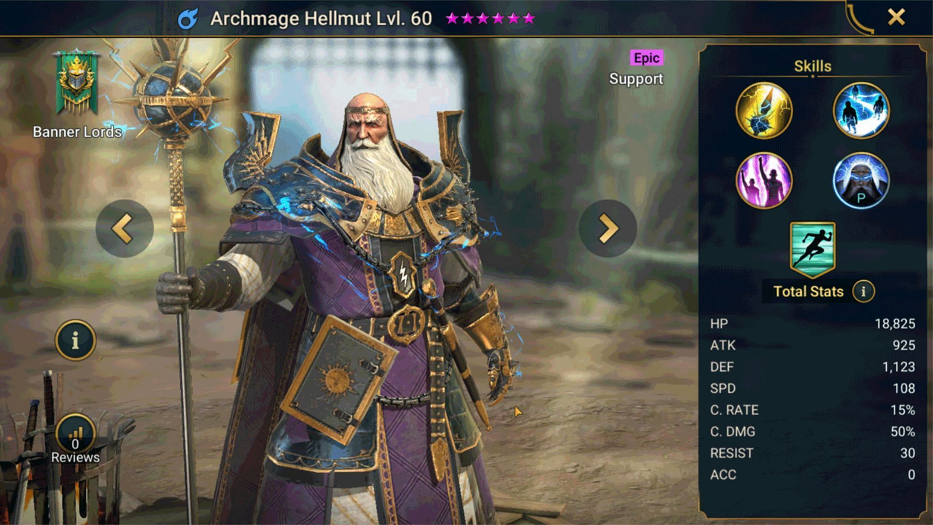 Archmage Hellmut in Raid Shadow. (Image via Plarium)