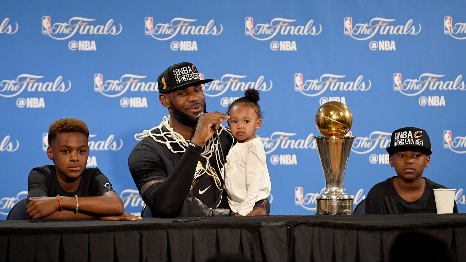 LeBron James and his kids back in 2016