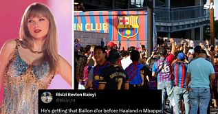 "Ballon d'Or before Haaland and Mbappe" - Fans react hilariously as Barcelona star claims Taylor Swift's Blank Space is his favourite song