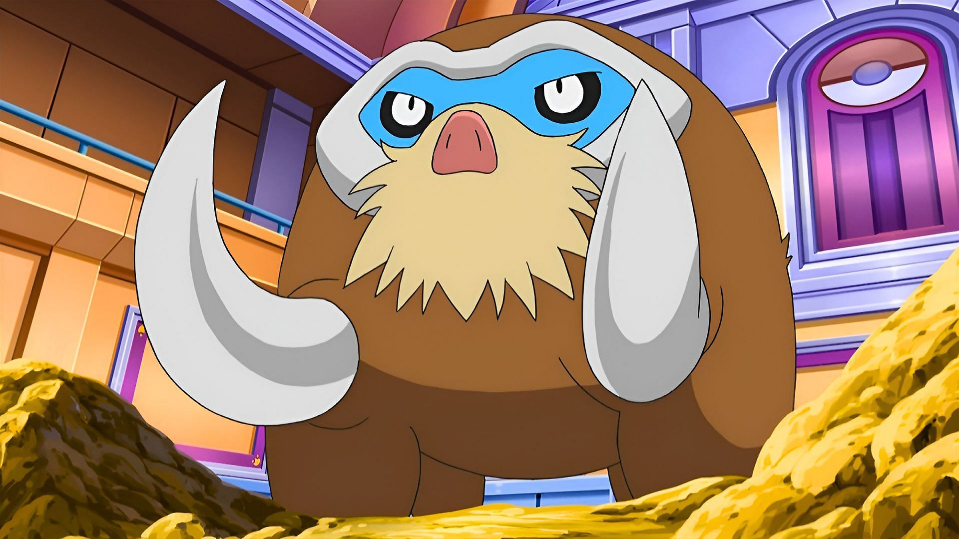 Mamoswine can counter many of Drifblim&#039;s weaknesses on its own (Image via The Pokemon Company)